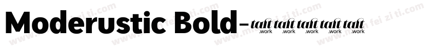 Moderustic Bold字体转换